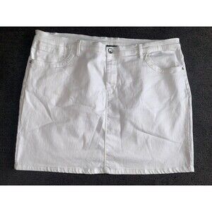 Venus White Stretch Mini Skirt Plus Size 24
